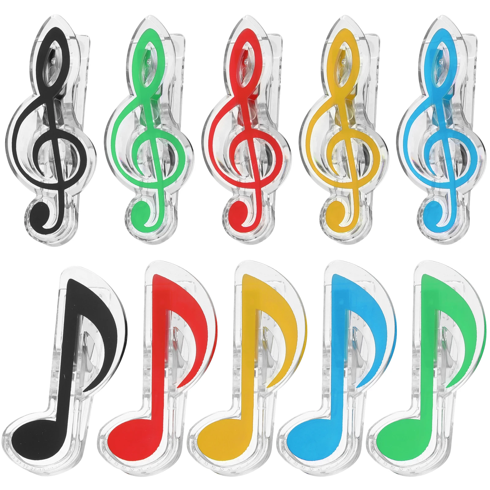 

20 Pcs Music Sheet Clips Bookmark Page Holder Musical Note Paperclips for Notes Gifts Plastic Sheet Music Accessories