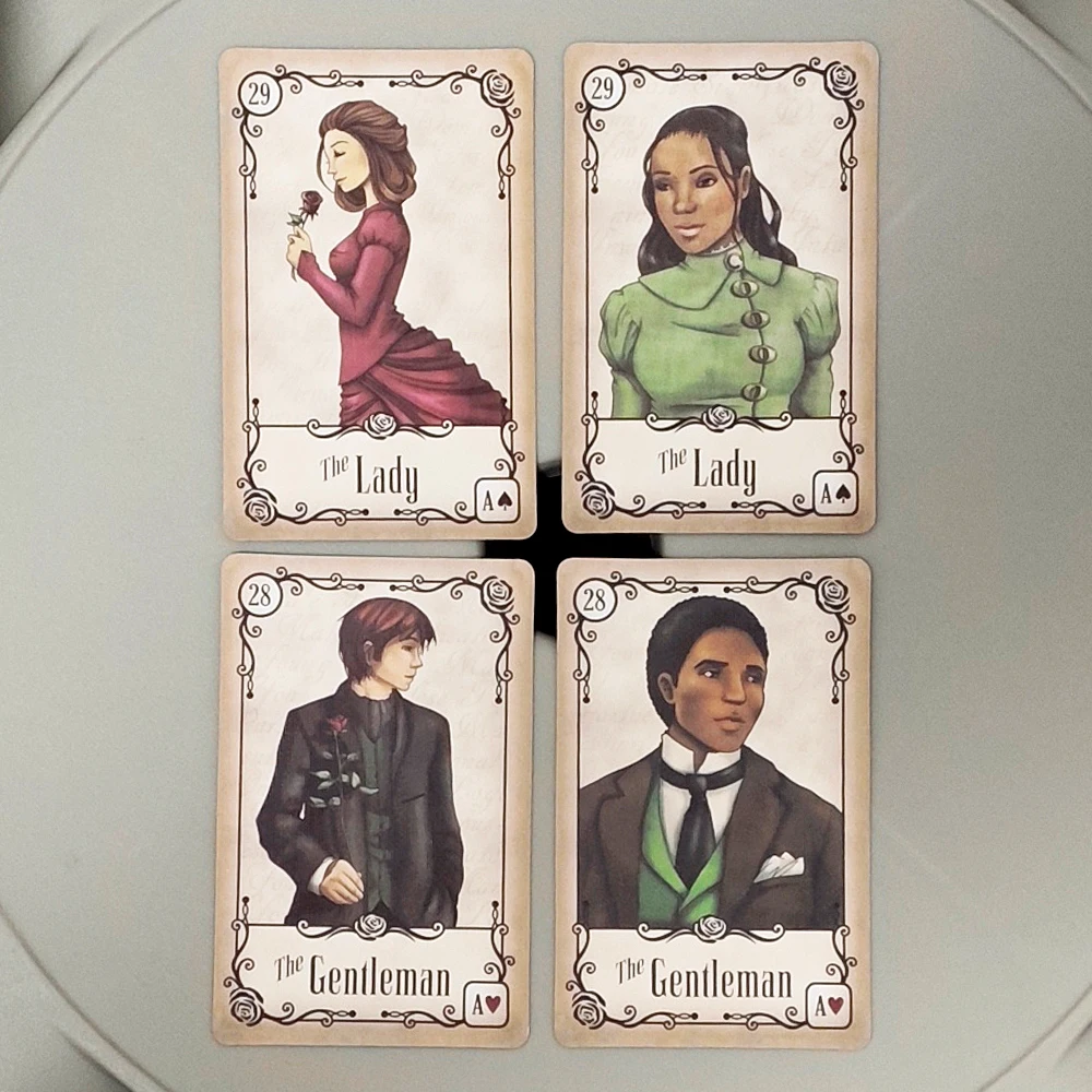9*6cm Under The Roses Lenormand Deck A Charming 40-card Petit Lenormand Deck Presented with Delicate Sepia- Toned Illustrations