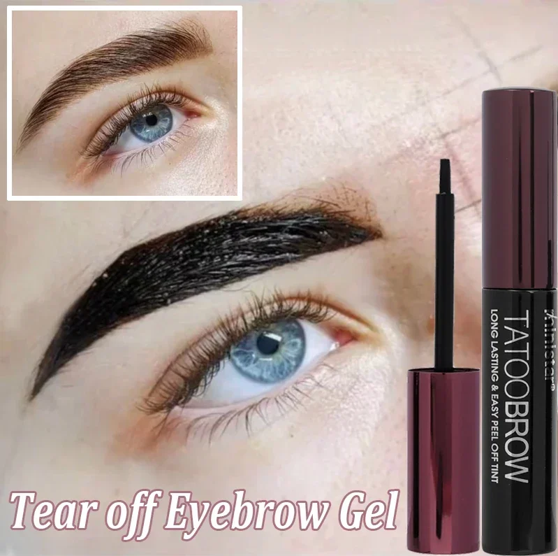 Natural Tearing Eyebrow Gel Liquid Makeup Long Lasting Waterproof Easy To Wear Peel-off Eyebrow Tattoo Tint Eyebrows Enhancers