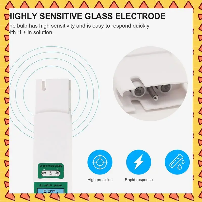 

A008 1 Piece 5-In-1 Water Quality Tester EC TDS SALT SG TEMP Digital Detector White & Green Portable Bluetooth Water Quality Tes