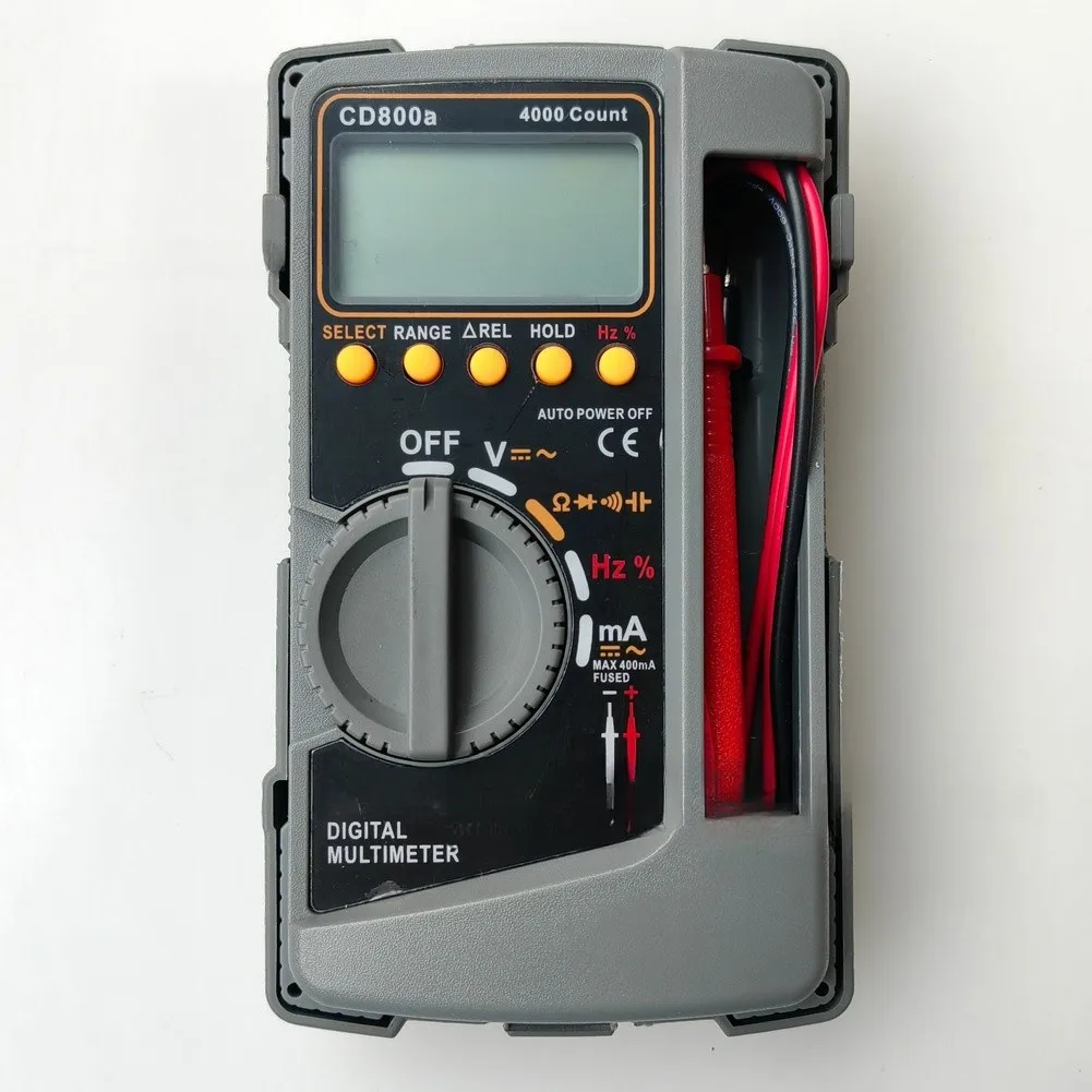 Professional CD800a digital multimeter 4000 count auto range with voltage current resistance frequency testing functions CAT III