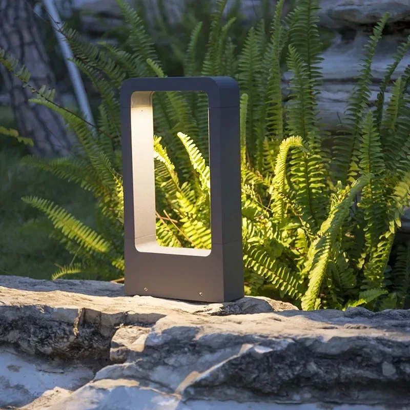 Garden Lawn Lamp IP68 Waterproof 10W LED  Modern Aluminum Pillar Light Outdoor Courtyard landscape lawn bollards light