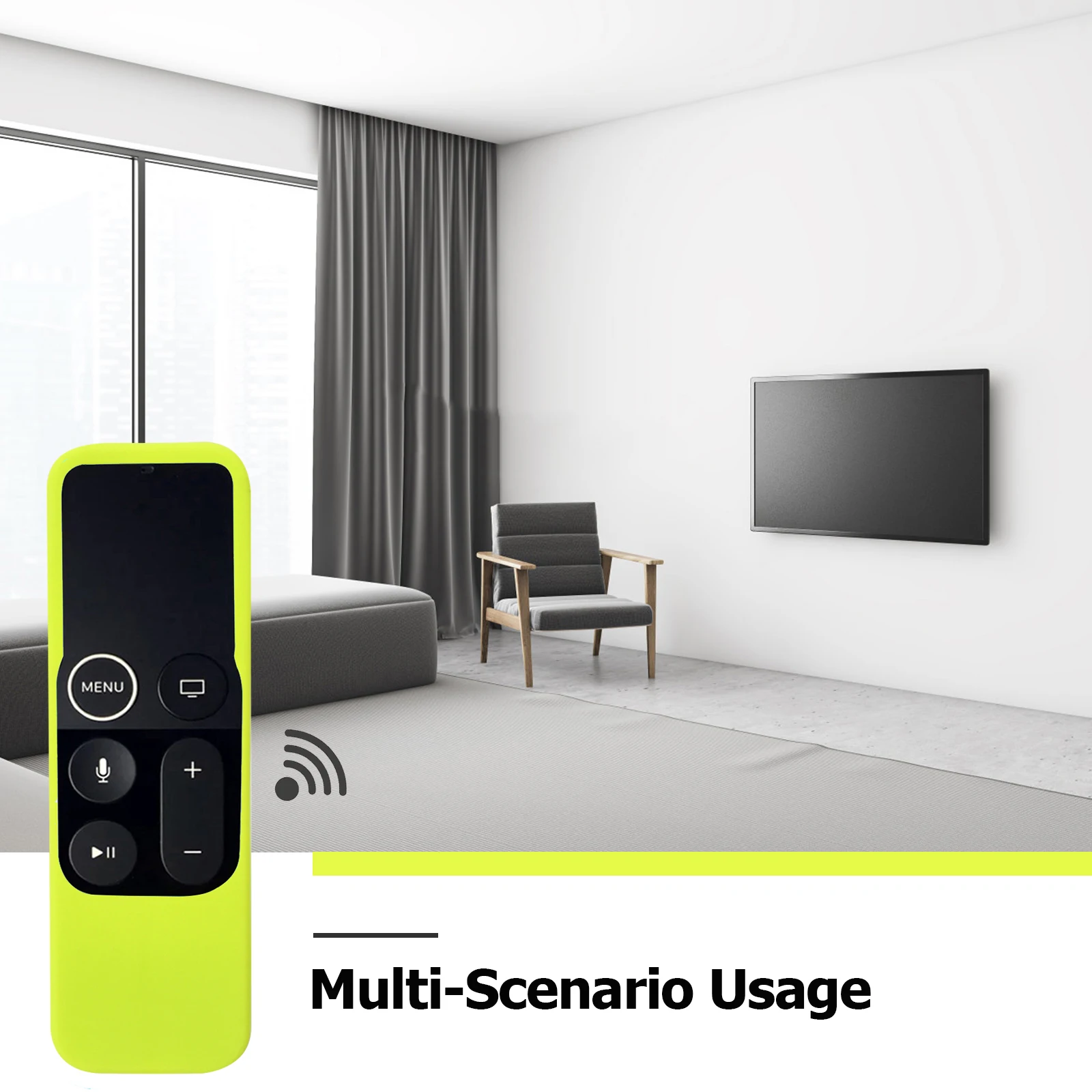 

Remote Control Case Green R om String Nonslip Washable Silica Gel Protective Cover For Home Portable Convenience