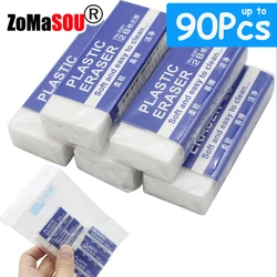 1-90Pcs 2B Pencil Erasers Soft Large PVC Rubber Eraser for School Office Kids Drawing Bulk Sketches Exam Correction Painting Art