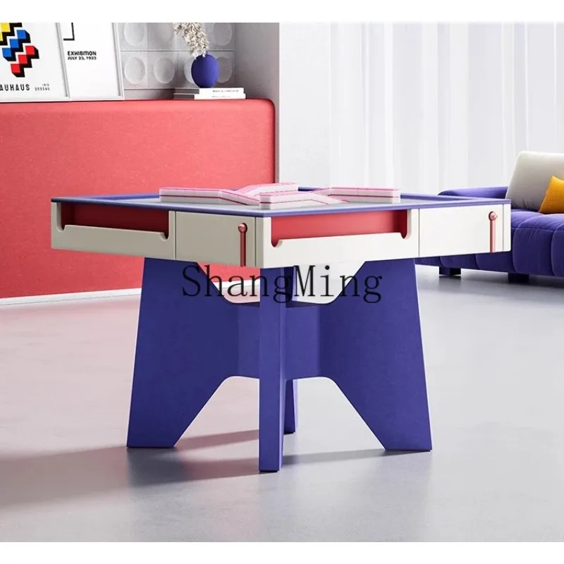 FG mahjong machine dining table dual-purpose rubber wood vertical household mahjong table