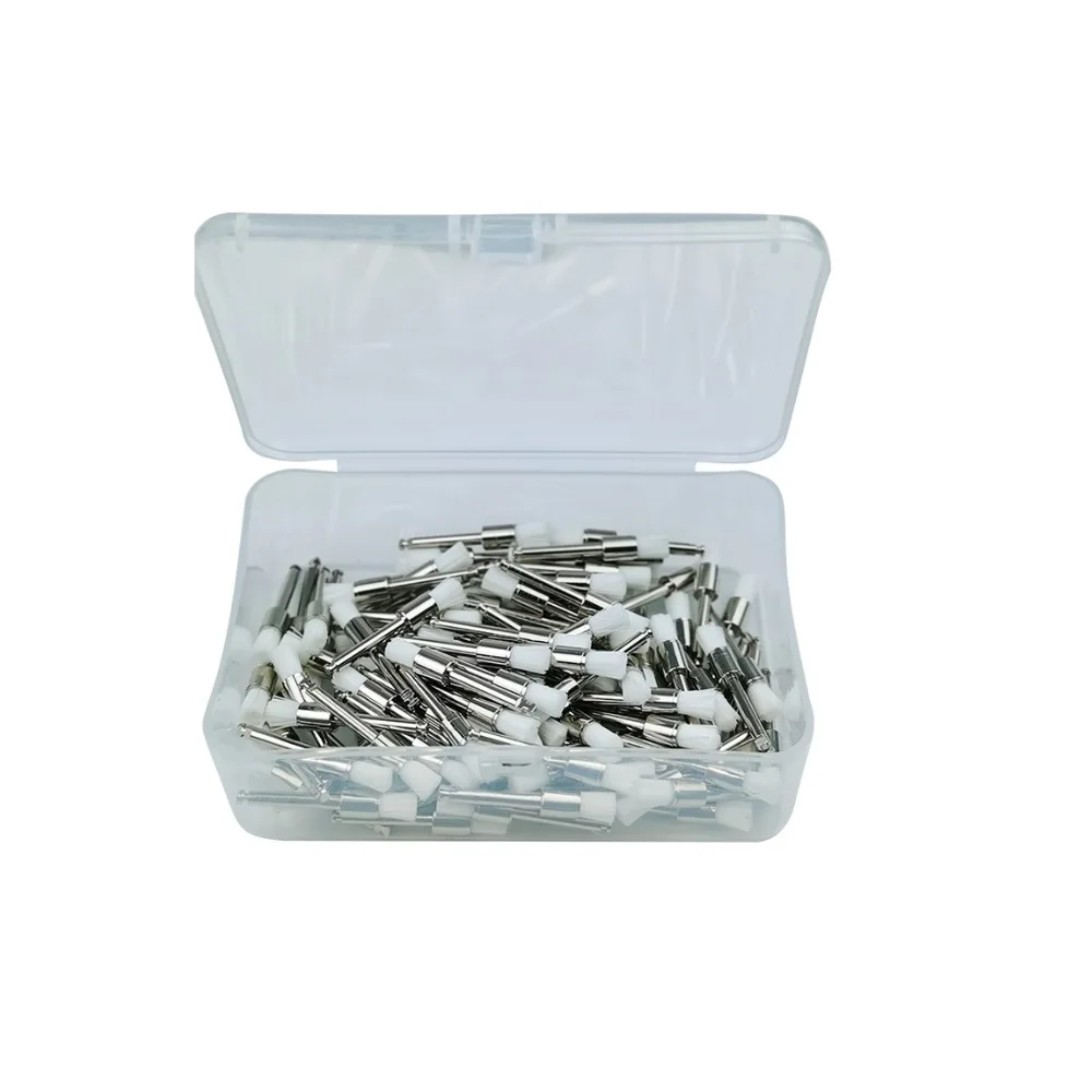 100 teile/schachtel Dental Prophylaxe Pinsel Tasse Einschraubbare Borsten Typ Polieren Gummi Tasse Prophy Pinsel Tasse Für Niedrige Geschwindigkeit handstück