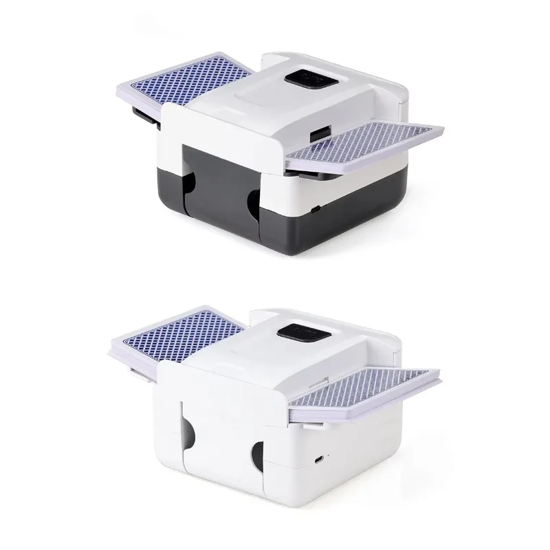 Electric Automatic Card Shuffler 1-2 Decks Rechargeable USB Silent Compatible Poker Blackjack UNO Texas Hold'em Skip-Bo Phase 10