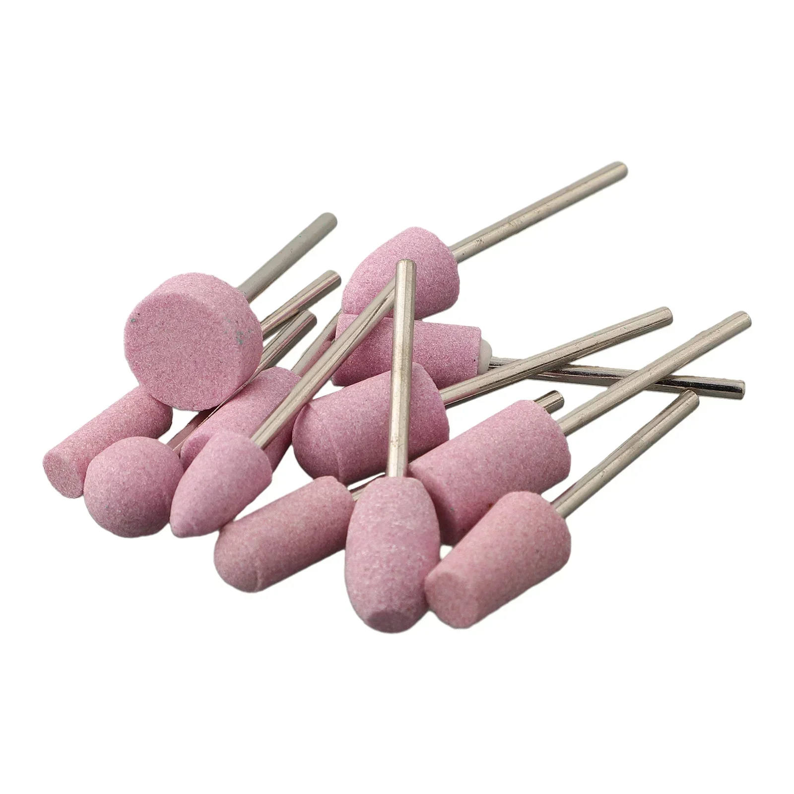 12Pcs Mini Grinding Head Polishing Rotary Tool Accessories 2.35mm Shank For DIY Jade Wood Metal Grinding Nail Drill Bit