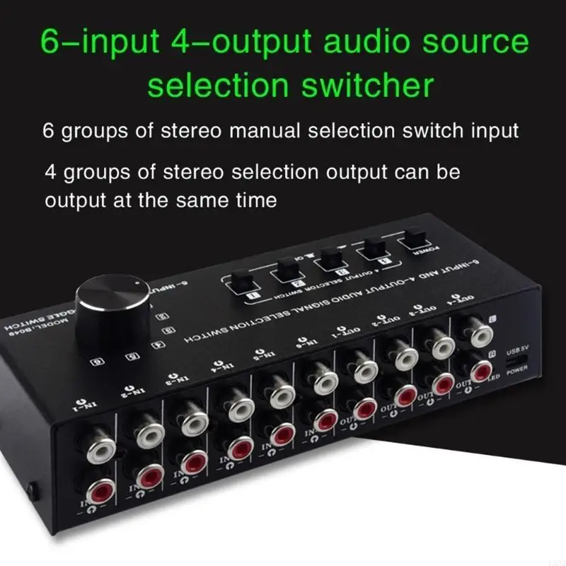  Sound Switcher Stereo Sound Selector 6 In 4 Out Sound Splitters Switcher Sound