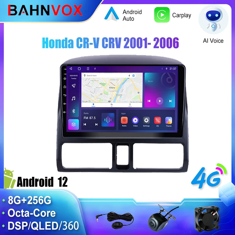 

9"Android Car Radio GPS Navigation Multimedia Video Player for Honda CR-V CRV 2001- 2006 Stereo Tape Recorder Screen 4G