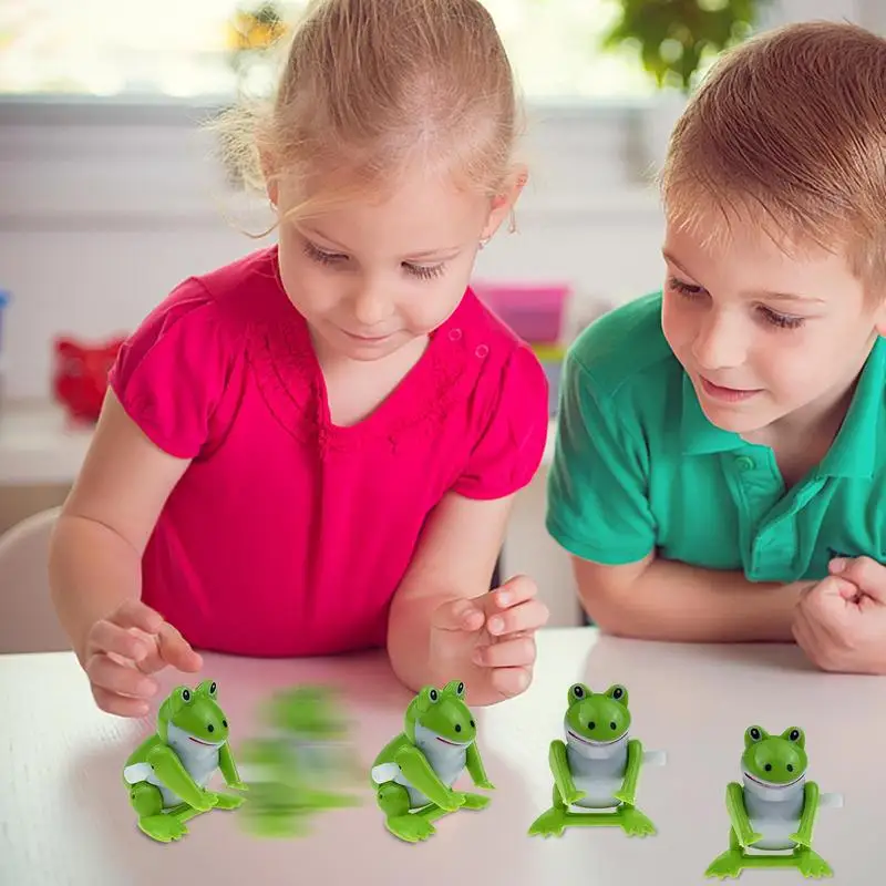 Cut Clockwork Jumping Wind Up Frog Toy Parent-child Interactive Educational Interesting Somersault Jumping Frog For Kids