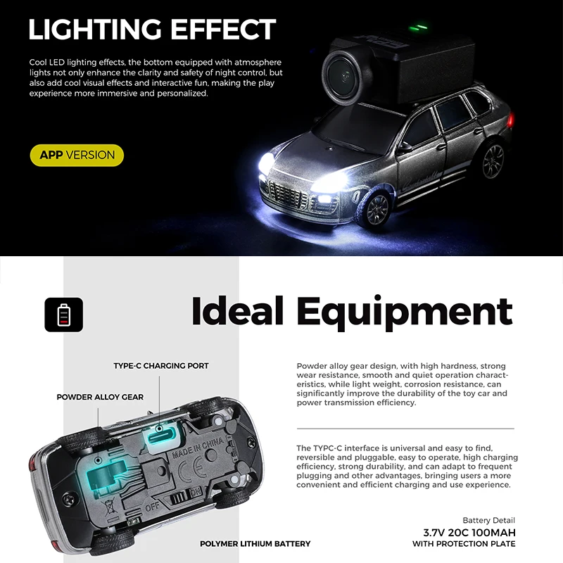 Wltoys 6401 1/64 FPV عرض الشخص الأول سيارة RC صغيرة وردي رمادي أصفر 2.4 جيجا هرتز مع جيروسكوب مع لعبة سباق الكاميرا للأطفال #6