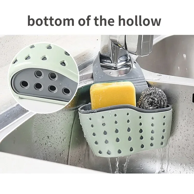 Adjustable Hanging Drain Basket Soap Sponge Shelf Organizer Bathroom Kitchen Sink Holder Faucet Holder Rack Kitchen Accessories