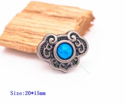 10Pcs 15*20mm Vintage Decoration Purse Leathercraft Collar Accessories Conchos DIY Handcraft leather Screw Back Wallet Buckle