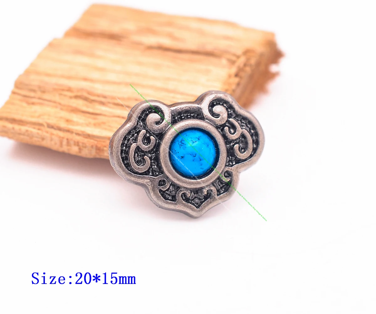 10Pcs 15*20mm Vintage Decoration Purse Leathercraft Collar Accessories Conchos DIY Handcraft Leather Screw Back Wallet Buckle