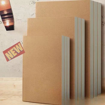 128 시트 A4 A5 B5 DIY 미니멀리스트 레트로 인스 스타일 빈 노트북, 매우 두꺼운 노트북 저널 노트북 스케치북