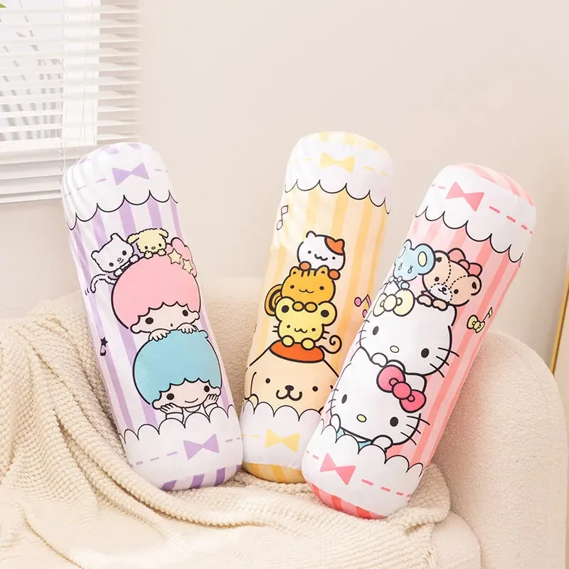 

Мягкая обнимающаяся цилиндрическая плюшевая подушка Hello Kitty My Melody Cinnamoroll, милая подушка для домашнего декора, диван-кровать, моющаяся для девочек