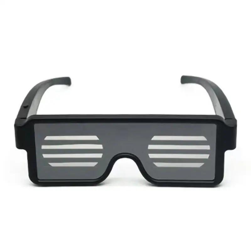 USB Charging LED Lighting Eyeglasses 4 Colors 10 Patterns Luminous Glasses For Halloween Bar KTV