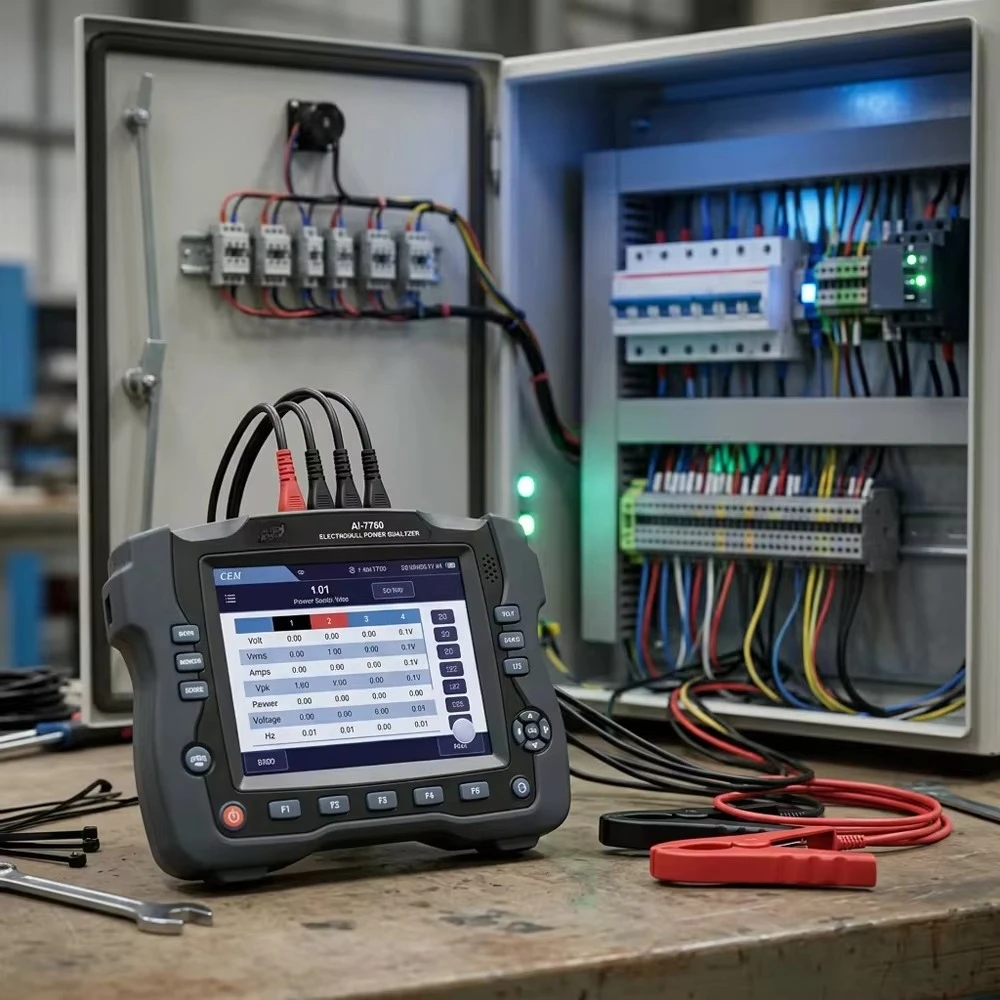 AI-7760 Al-Enabled Three-Phase Power Quality Analyzer Digital Energy Analyzer for Power Monitoring