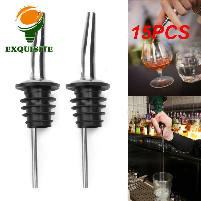 15PCS Pour Leak-proof Wine Bottle Pour Preserve Wine Fashionable Cocktail Stopper Bar Tools Popular Cocktail Bottle Pour