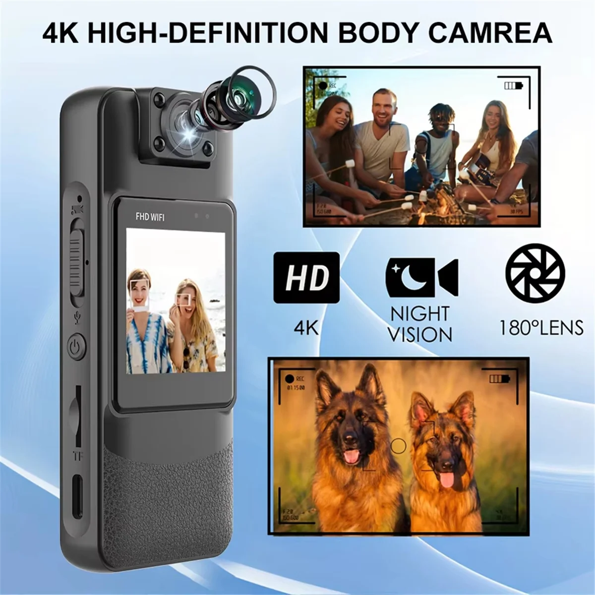 

2025+ Portable Mini WiFi Camera 4K HD Digital Video Recorder Body Camera Infrared Night Vision Action Camera Sports DV