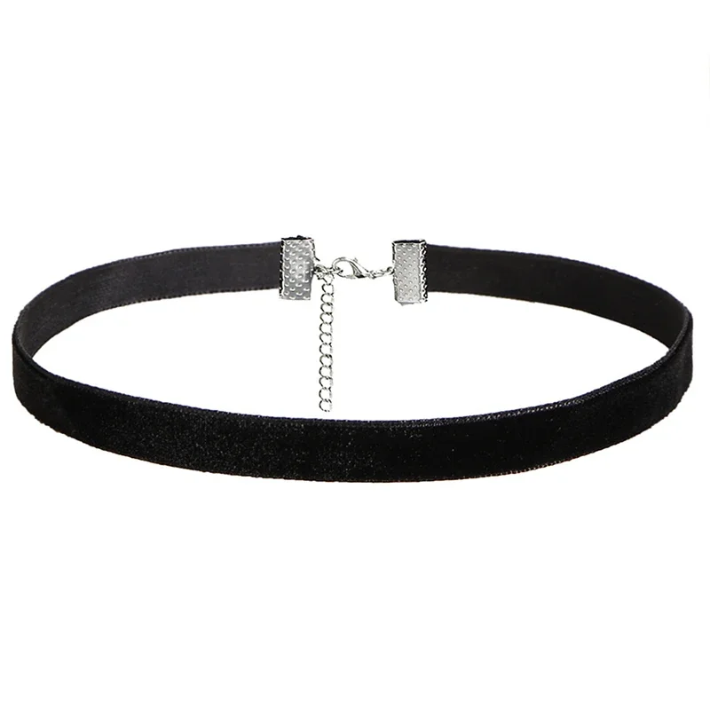 Fashion Gothic Choker Necklace Stretch Velvet Classic Tattoo Lace Neck Collar Women Daily Party Decor Jewelry Accessory