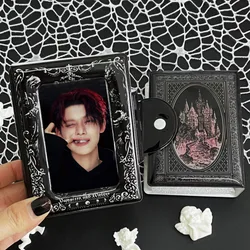 Black Gothic Dark Style Small Card Photo Card Bag Mini Album 3-3.5 In Celebrity Album Card Book Suitable Celebrity Small Cards