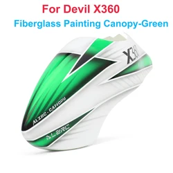 ALZRC - Devil X360 glasvezel schilderijluifel + ALZRC - Devil X360 metalen radiusarmset - rood / kunststof radiusarmset-zwart