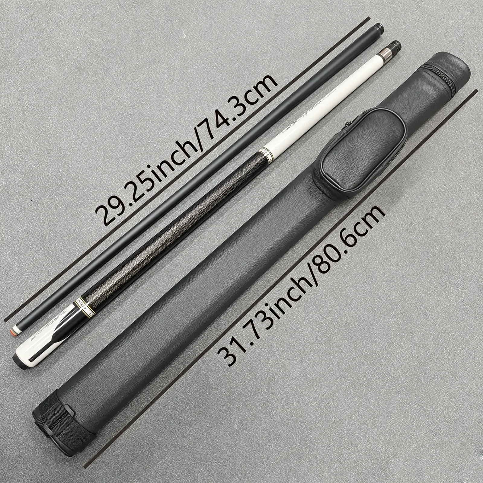 Premium pool cue set with 12.5mm tip, tight 8-thread slow stainless steel joint, ideal for American 9-ball