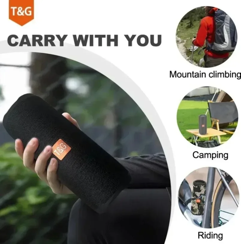LED Light Up Wireless Bluetooth Speaker TWS Stereo Pairing Deep Bass Portable for Outdoor Travel Home Desktop Daily Use