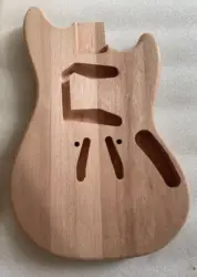 Unfinished Jm T Style Costomized Electric Guitar Body Blank Mahogany Wooden Barrel Luthier DIY Part Real Photos