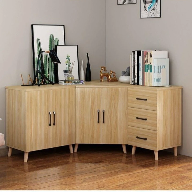 Solid wood multi-function, combined corner cabinet, household simple locker
