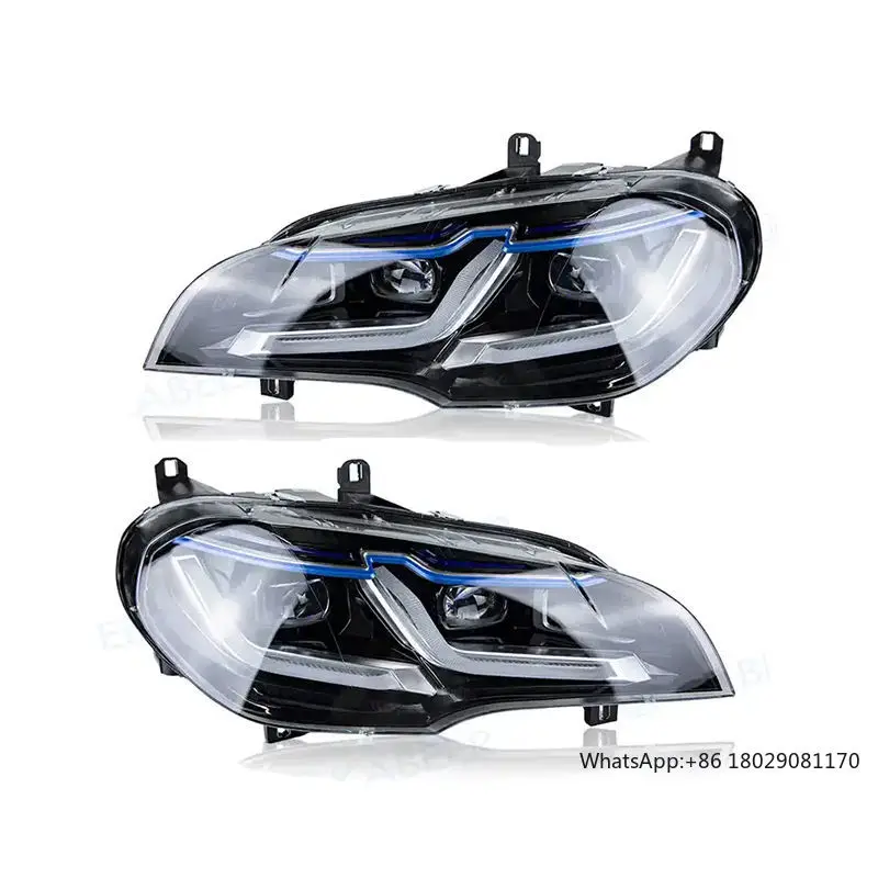 New Auto Plug and Play Headlamps X5 E70 2008-2011 Upgrade Retrofit lift Front LED headlights Housing