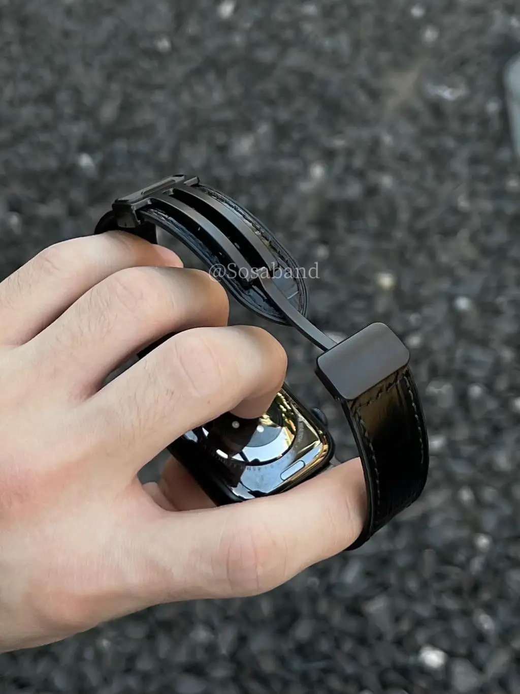 SosaBand Retro 3D bamboo pattern magnetic strap for Apple Watch S10AppleWatch789iwatch