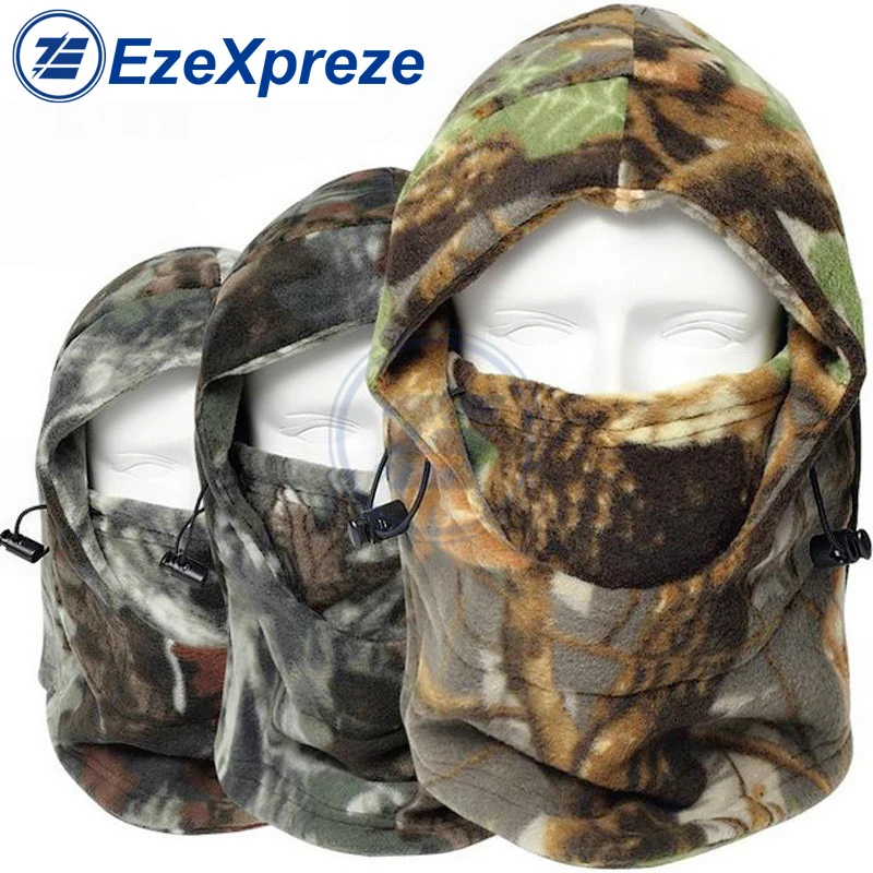 

MOTORCYCLE For Winter Face Neck Warmers Fleece Camouflage Cap Balaclava Trekking Riding Ski Hunting Thermal Hat Wind-Proof Mask