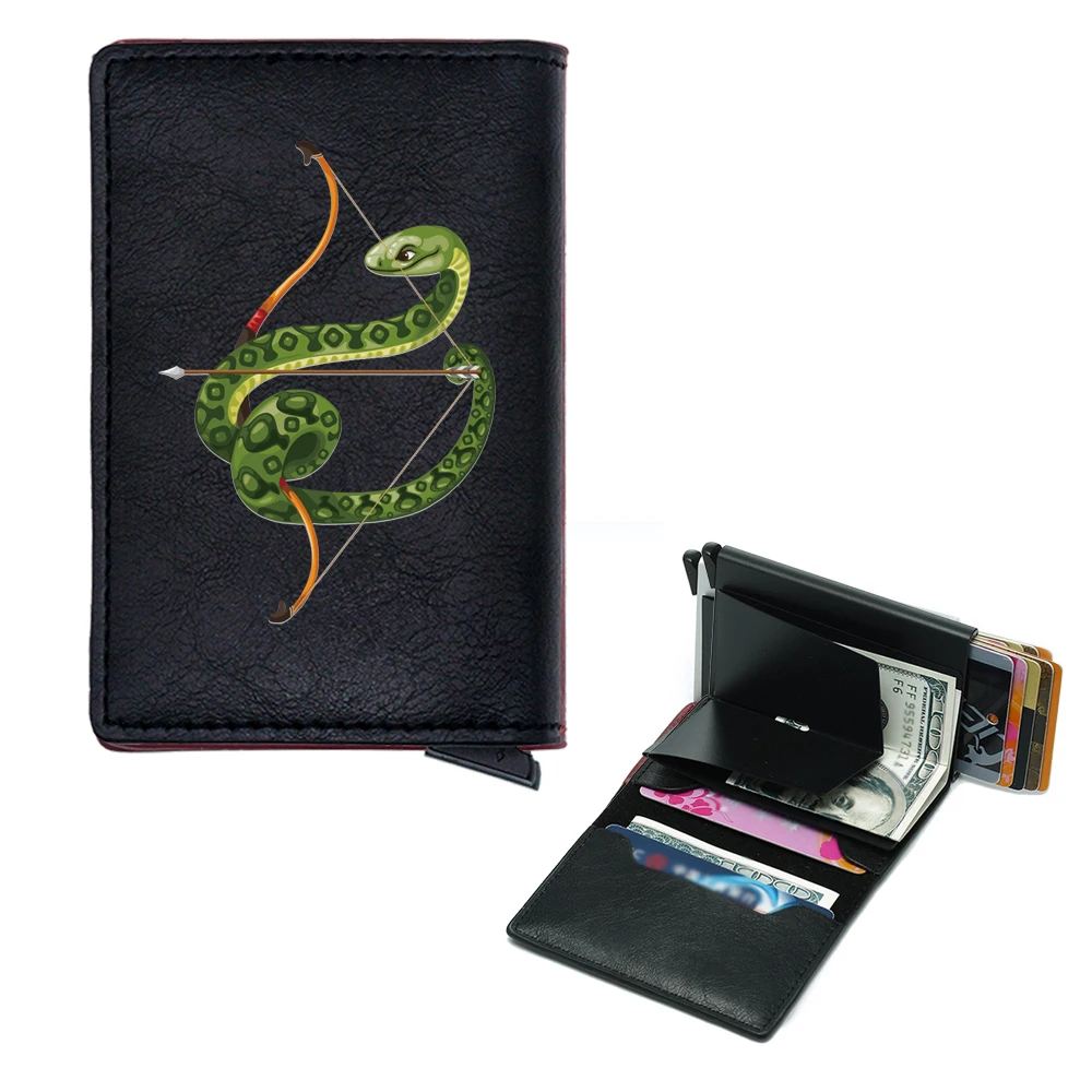 

Funny Cartoon Snake Cover Rfid Credit Card Holder Men Wallets Bank Cardholder Case Small Slim Thin Mini Women Wallet