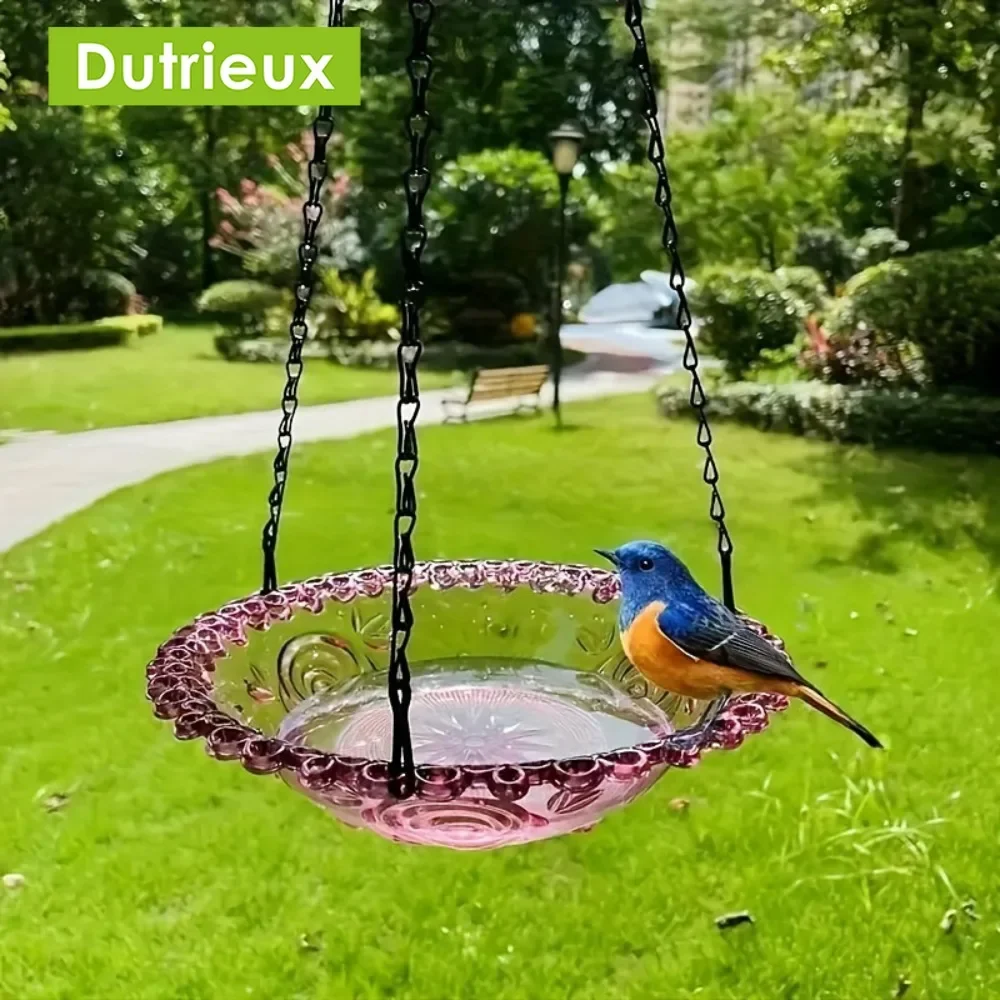 Bird Flower Shaped Hanging Bird Feeder Birdbath for Garden Outdoor Decor Yard Farm Supplies Hummingbird Feeder Supplies Feeder