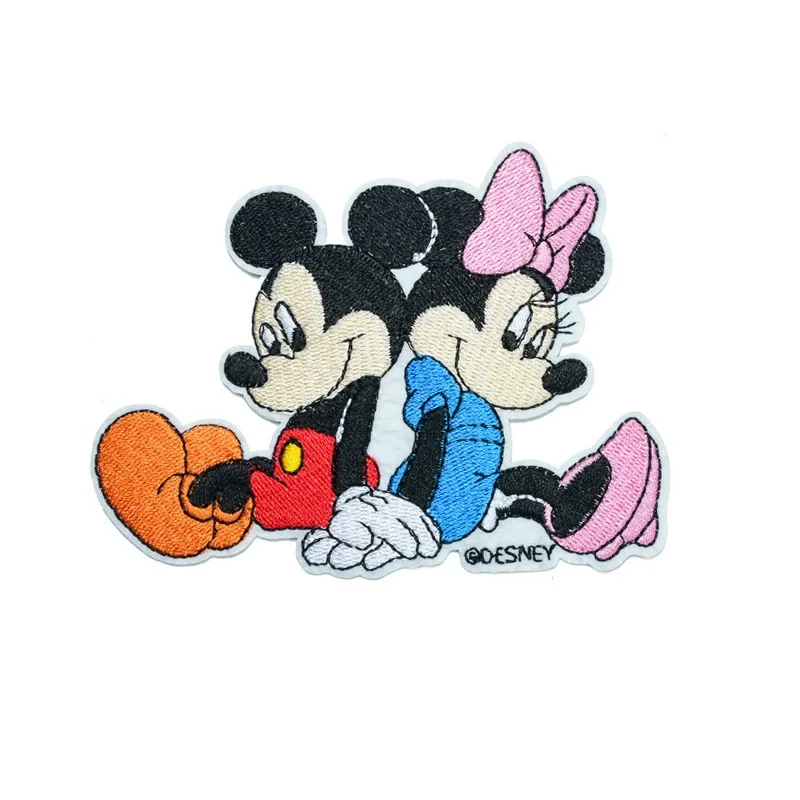 Mickey Mouse Minnie Patches DIY Sew Fabric Iron on Patch Diy Clothes T shirt Cartoon Embroidered Applique Decor badge