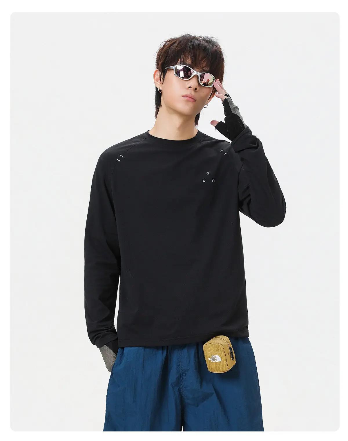 Minimalistischer Slim-Fit Sportpullover für Herren – Atmungsaktives Langarm-Oberteil für Fitness, Outdoor & Freizeit – Detail 4