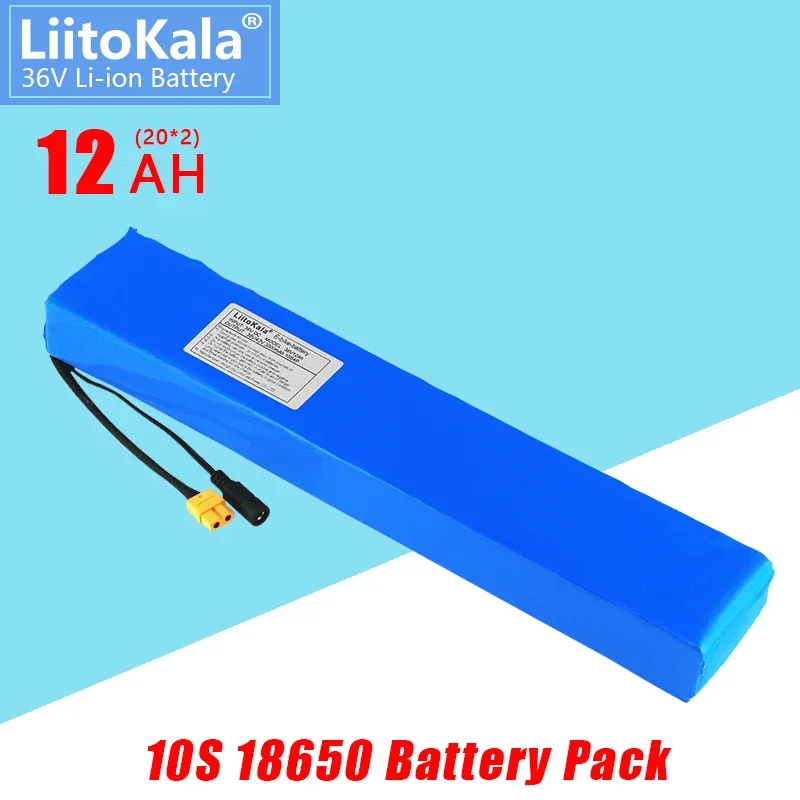 

LiitoKala 36V 12ah 10Ah High Power And Capacity 42v 18650 Lithium Battery Electric Motorcycle Bicycle Scooter With BMS 42V 2A