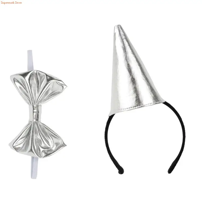 Q5we Tin Man Hat Headwear Bowtie Roleplay -accessoires voor Costume Parties Stage Show