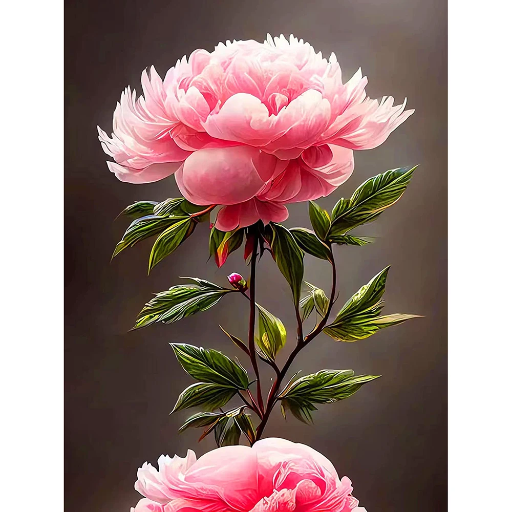 

Peony DIY Diamond Painting Art Painting Kit 5D Diamond Embroidery Children's Handicraft Class Homework