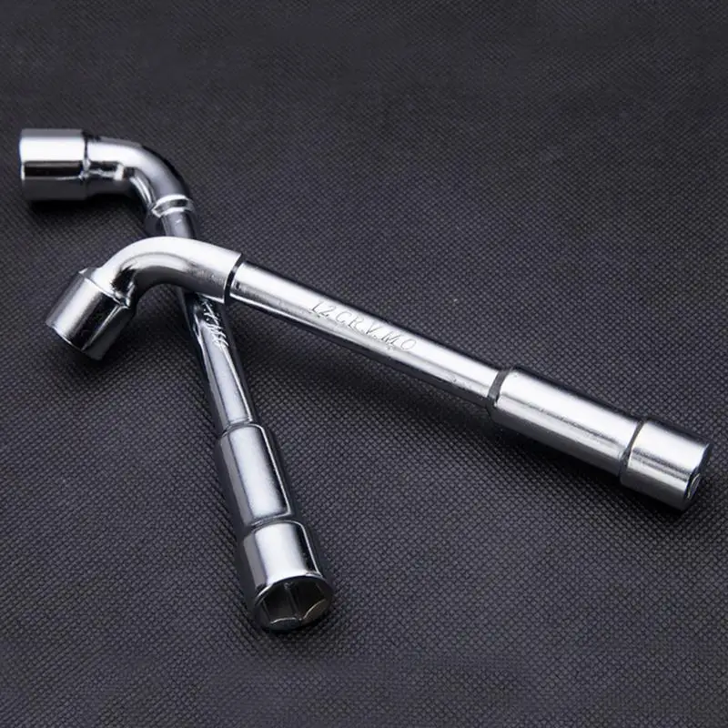 6/10/13mm L Type Pipe Perforation Elbow Wrench Double Head Outer Hexagon Sleeves Wrench for Remove Fix Screw Nut