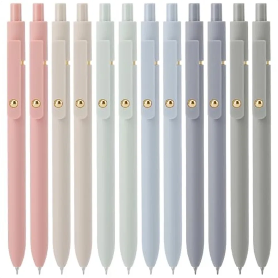 

Gel Pens 12 Pcs 0.5mm Quick Dry Black Ink Pens Fine Point Smooth Writing Pens Cute Office School plies Gifts for Women 12 Pcs M