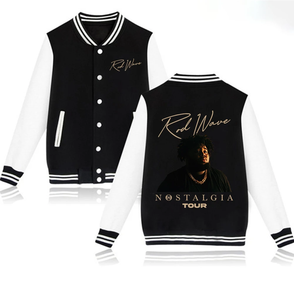 Rod Wave Hip Hop Music Hoodie Baseball Uniform Jackets Men Women Rod Wave Fashion Coats