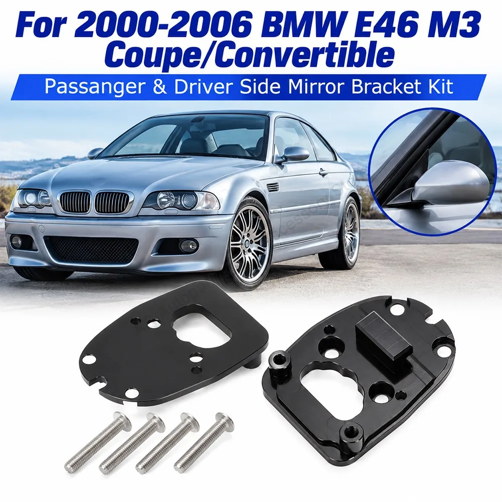 Upgrade-Kit für Spiegelhalterungen auf Beifahrer- und Fahrerseite für BMW E46 M3 2000-2006. Repariert den wackeligen Spiegel E46 M3. – Detail 1