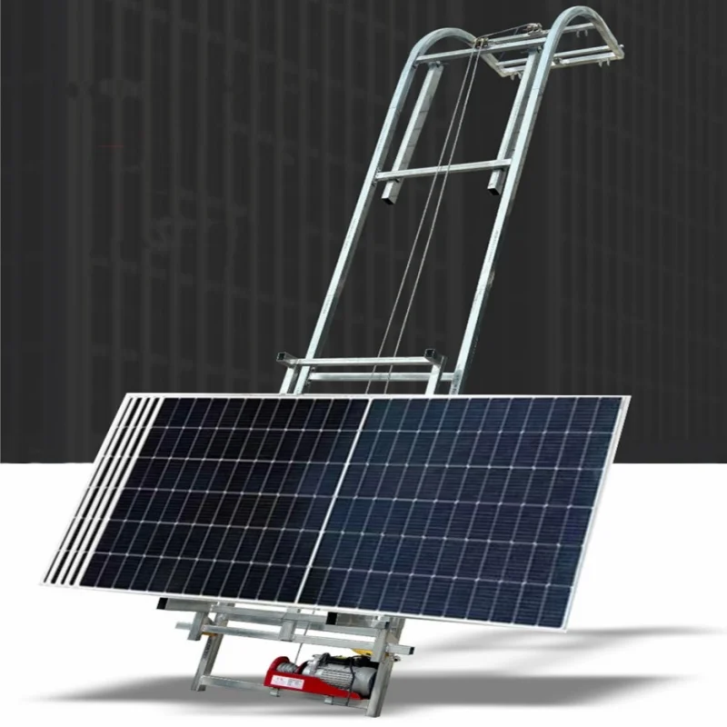 Full-automatic 220V Electric Roof Ladder Lifting System Wire Rope Hoist 240KG Capacity 12m Travel For Solar Panel Glass Sun Room