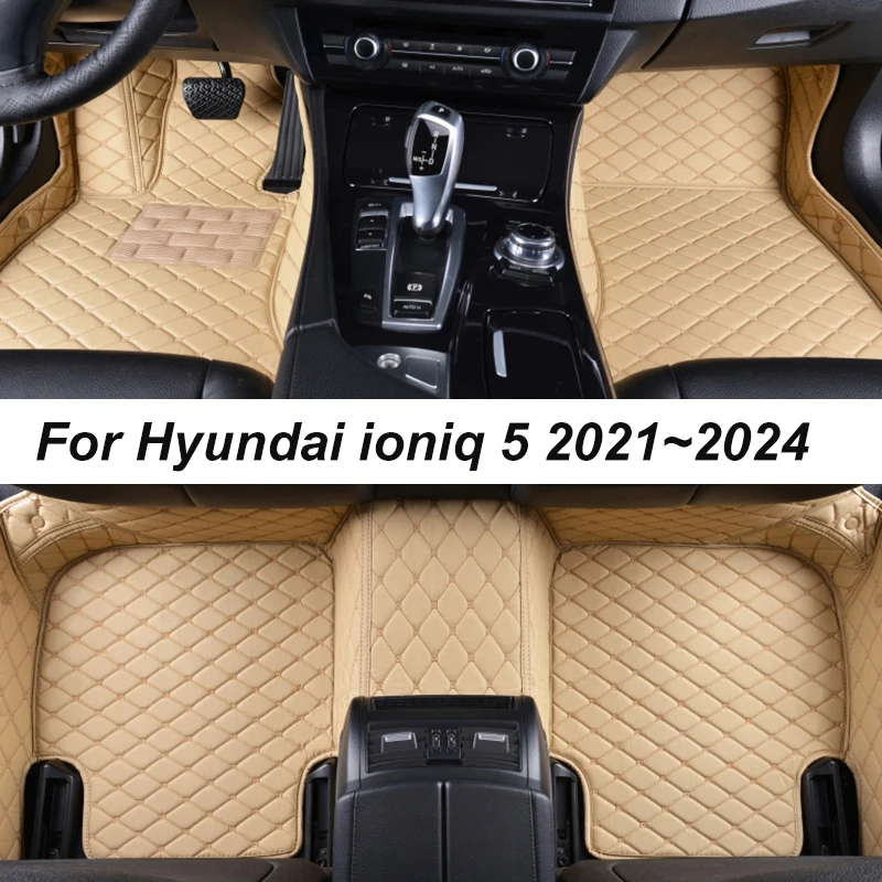 

Автомобильные коврики для Hyundai ioniq 5 2021 2022 2023 2024, автомобильные аксессуары для интерьера, кожаные коврики, коврики, подкладки для ног