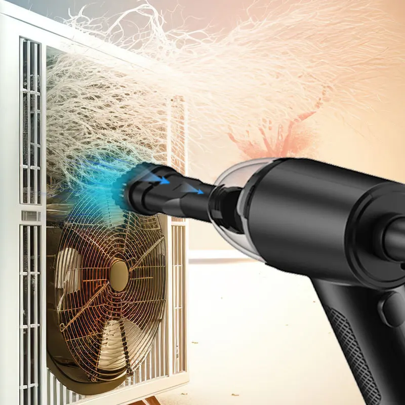 Портативный пылесос для дома и автомобиля с батарейным питанием, автомобильный пылесос для удаления пыли, выдув и всасывание два в одном