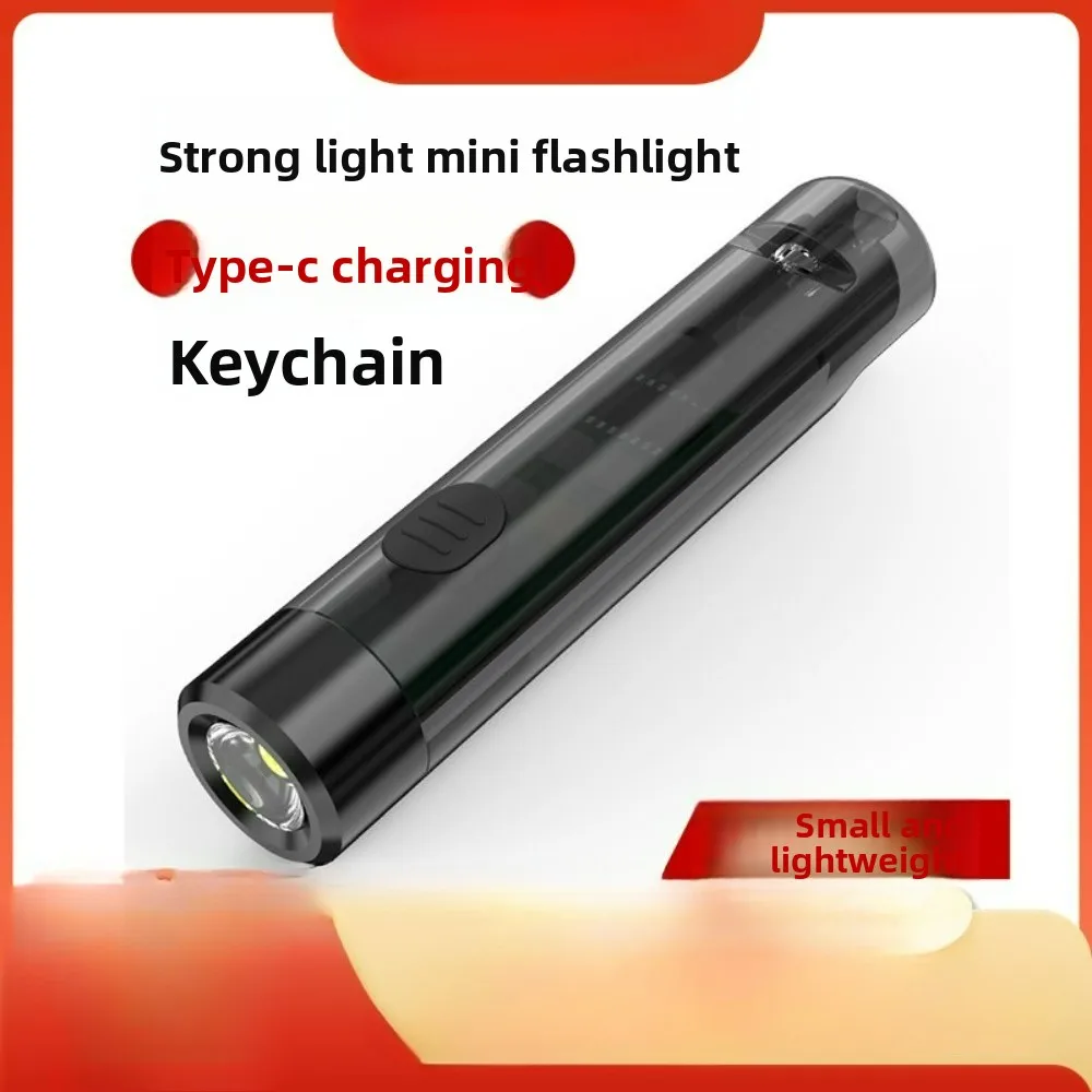 

LED Mini Multifunctional Keychain Light Type-C Fast Charge Emergency Portable Handheld Flashlight for Outdoor Camping Daily Use